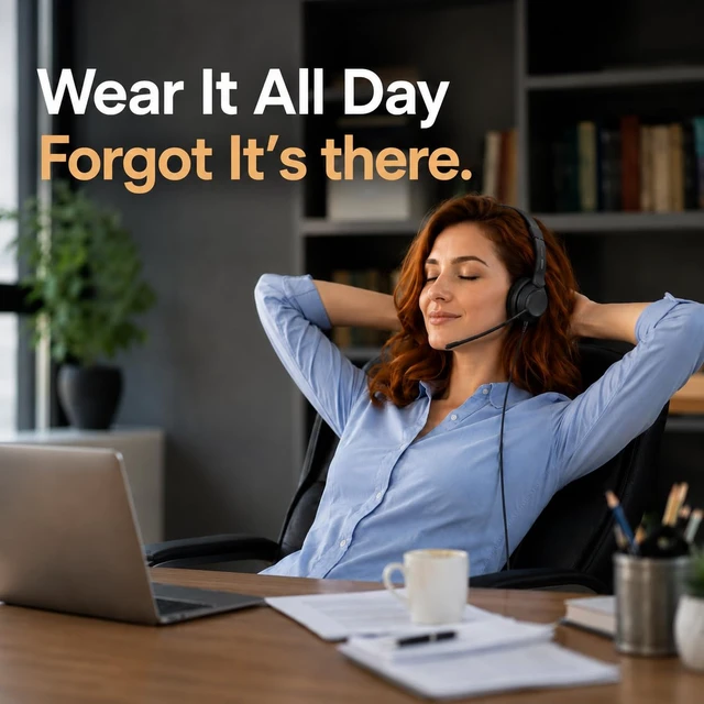 Alt view image 7 of 7 - Axtel One Stereo Headset Noise-Cancelling Microphone, 40mm HD Speakers, Inline Call Control, Ultra-Lightweight, All-Day Comfort USB-A & USB-C Compatible Office, Call Center & Remote Work