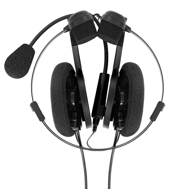 Alt view image 2 of 5 - Koss Porta Pro Communication Headset, Black, Microphone, Wired TRRS Plug | Electret Microphone with Flexible Handsfree Design, Foldable, B2B, Telehealth, Education, Call Centers, Gaming