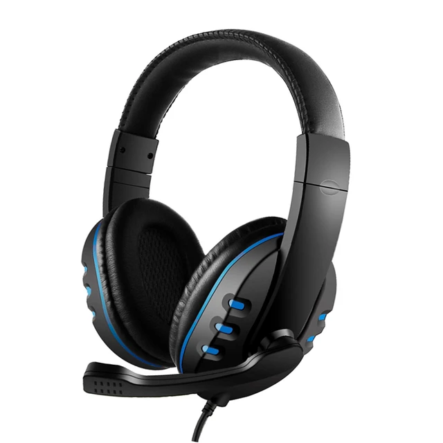 Alt view image 5 of 7 - QUZHI 3.5mm Wired Gaming Headphones Over Ear Game Headset Noise Canceling Earphone with Microphone Volume Control for PC Laptop Smart Phone, Black & Blue