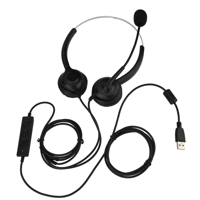 Alt view image 2 of 7 - Headset with Mic, Headset Wtih Mic USB Headphones with Microphone with Microphone for Pc for Home Office