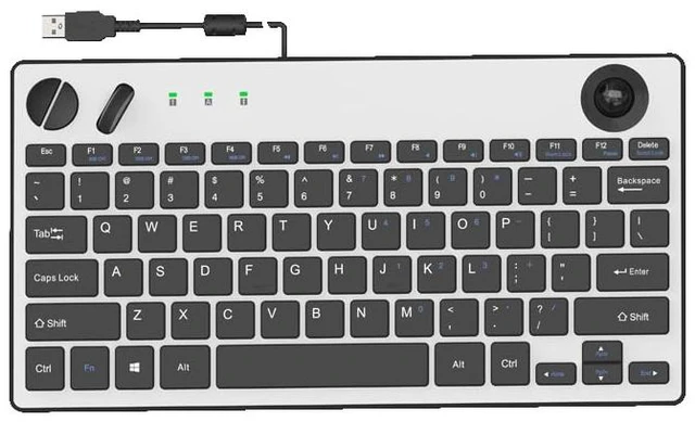 Main image of JOMAA Wired Trackball Keyboard and Mouse 78 Keys Compact Layout with 19mm Trackball, Scissor Switch Keys, Scroll Lock (Fn Combo), USB Plug & Play for Windows/Mac/iOS/Android (No Backlight)