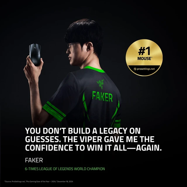 Alt view image 2 of 7 - Razer Viper V3 Pro Wireless Esports Gaming Mouse: Symmetrical - 55g Lightweight - 8K Polling - 35K DPI Optical Sensor - Gen3 Optical Switches - 8 Programmable Controls - 95 Hr Battery - White