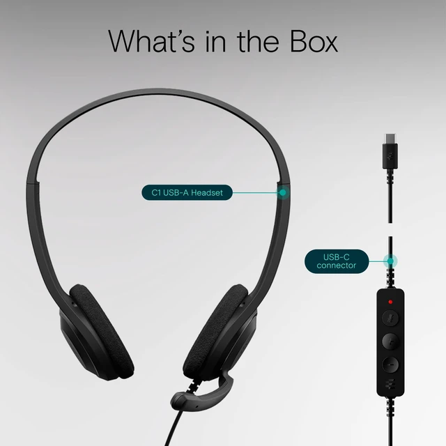 Alt view image 5 of 6 - EPOS C1 High-Fidelity USB-C Wired Headset - Crystal-Clear Audio Quality, Exceptional Noise Reduction Mic, Ergonomic Design for Extended Wear, Chromebook Certified for Seamless Integration