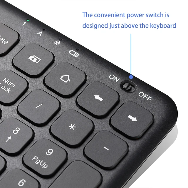 Alt view image 2 of 4 - SurnQiee Wireless Backlit Keyboard and Mouse Combo, 2.4G Rechargeable Ultra Slim Silent Keyboard and Mouse Set for Windows PC Computer, Laptop, Desktop (Black)