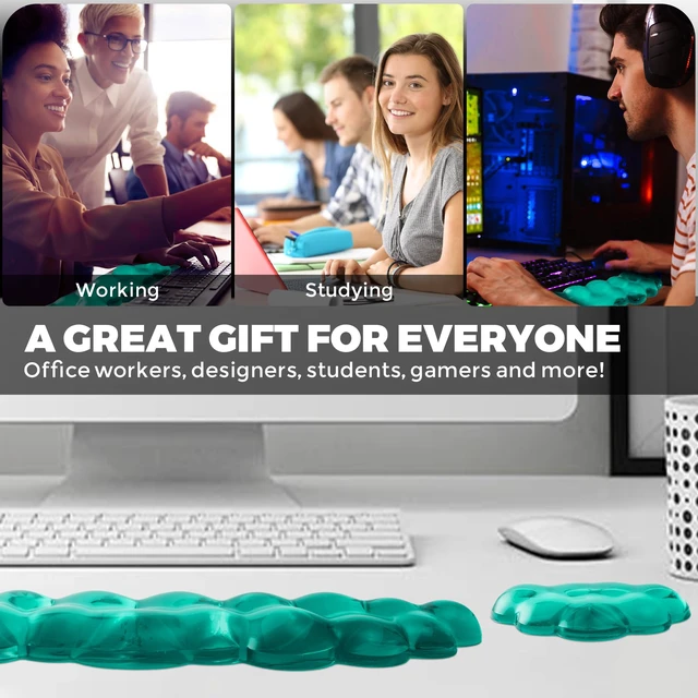 Alt view image 6 of 6 - ABRONDA Gel Cloud Keyboard & Mouse Wrist Rest Set - Cloud Keyboard Wrist Rest Pad & Mouse Support for Office Gaming Pad Computer Laptop Ergonomic Comfortable Pain Relief- Cloud Pad Set