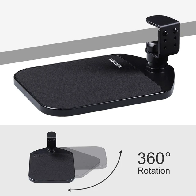 Alt view image 4 of 7 - SKYZONAL Ergonomic Mouse Platform Under Desk Ergonomic Wrister Mouse Pad (Black)