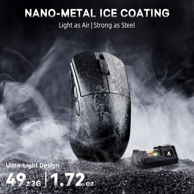 Alt view image 5 of 7 - ATTACK SHARK R68 HE & R11 Ultra Combo 60% Magnetic Switch Keyboard, 0.005mm Rapid Trigger, 8000Hz + 49g Carbon Fiber Tri-Mode Mouse, PAW3950MAX, 42000 DPI, Ink/Black Ink + Tape