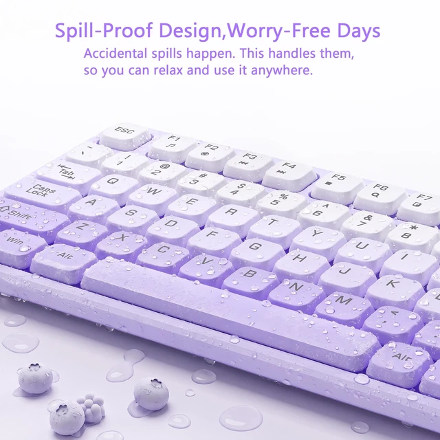 Alt view image 4 of 6 - Wireless Keyboard and Mouse Combo, Full-Size USB Keyboard with Back Stand, 2.4GHz Wireless for Desktop, Laptop and Computer