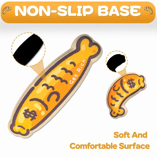 Alt view image 7 of 7 - Keyboard Wrist Rest and Mouse Pad Set, Wrist Rest for Keyboard and Mouse | Wrist Support for Keyboard,Non-Slip Base Memory Foam Wrist Pad for Gaming Home Office,Pain Relief(Cute Rich Fish)