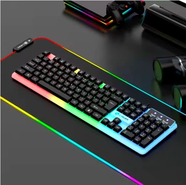 Alt view image 2 of 3 - RGB Backlit Black 104 Keys Wired Gaming Keyboard and Mouse, USB Connection