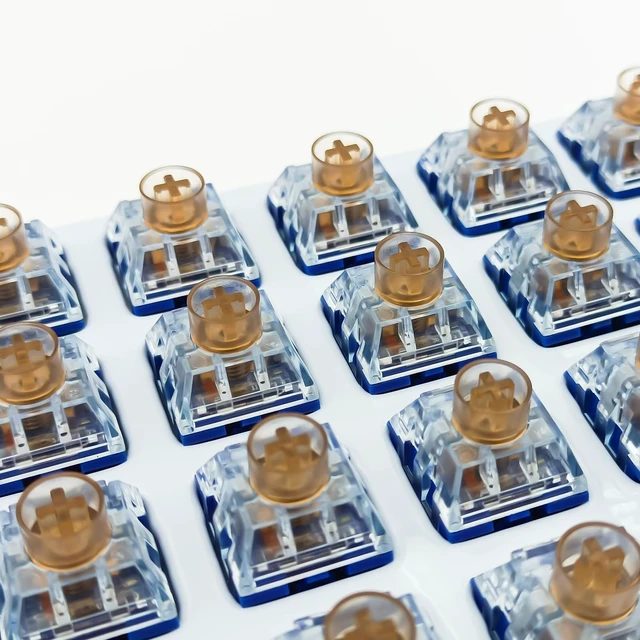 Alt view image 6 of 6 - Silent Tactile Switches,Kailh Box Deep-Sea Silent Whale Switches for Mechanical Keyboard,3-Pin 45gf Tactile/Dustproof/Long Life SwitchesSilent Whale,72Pcs