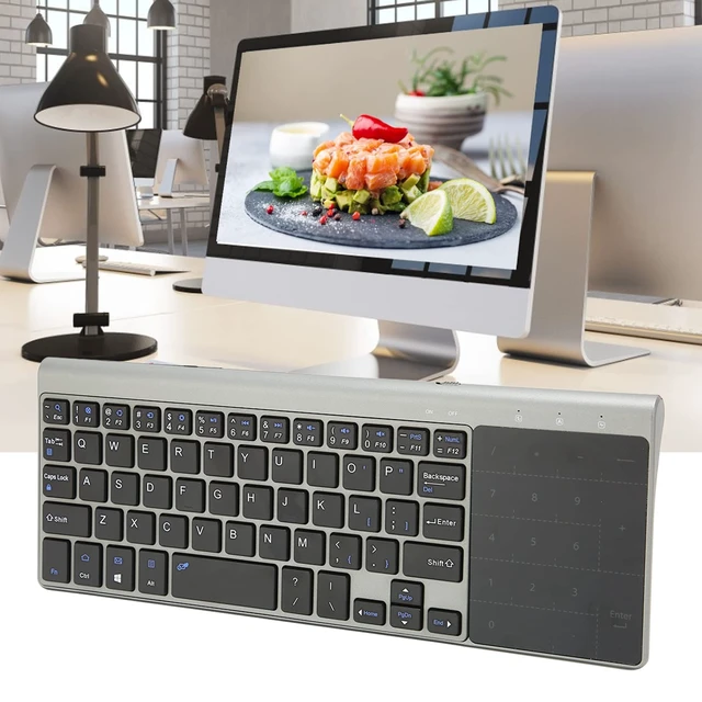 Alt view image 5 of 7 - 2 in 1 Mini Wireless Keyboard and Mouse Combo, 2.4GHz Portable Ultra Slim Keyboard with Sensitive Touchpad, Smart Power Saving, Compatible with iOS Android Computer TV Box