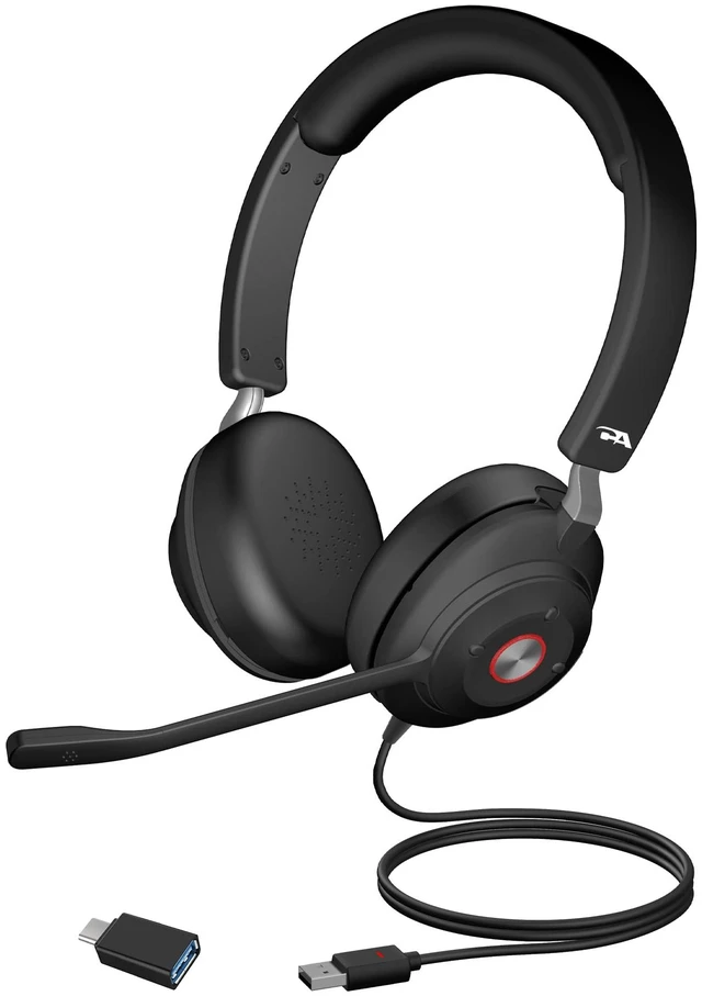 Main image of Cyber Acoustics HS-2000 USB Headset, UC Optimized, Earcup Controls | Wired Headset for PC and Mac with Noise-Cancelling Mic, UC Optimized, Earcup Controls, All Day Comfort, USB-C Adapter