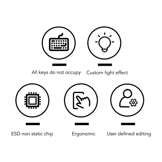 Alt view image 4 of 7 - 12-Key One-Handed RGB Mechanical Gaming Keypad USB-C Wired | Programmable Macro Pad, Hot Swap Red Switches, Esd Chip, Injection Keycaps, Custom Software, macOS Desktop