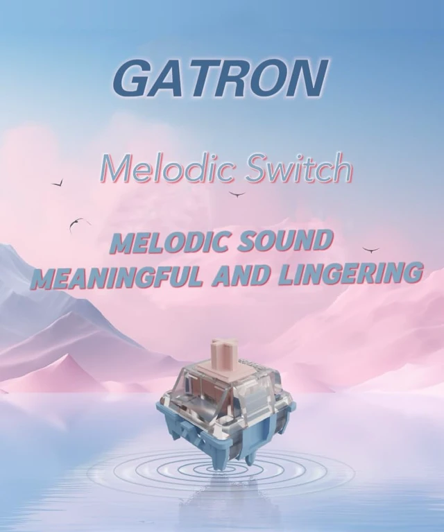 Alt view image 6 of 6 - GUYEKS GATERON Melodic Switches for MX Mechanical Keyboard,5-pin 60gf Clicky Factory Pre-lubed Switches Stable stem/Crisp Sound/Dual-Rail(90PCS)