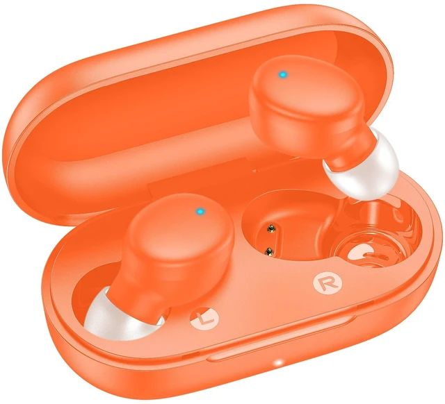 Main image of kurdene Wireless Earbuds Bluetooth 5.3 Light Weight in Ear Headphones | Premium Sound Bass Ear buds with Charging Case,Touch Control,Built in Mics Headset,Clear Calls for Sports Workout-Orange