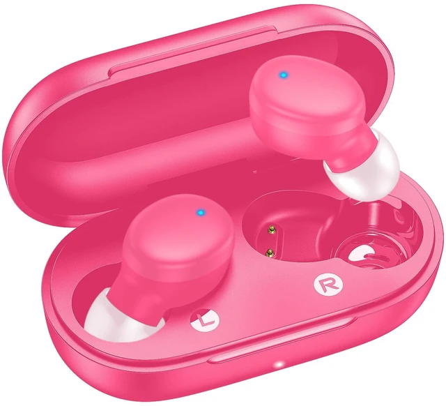 Main image of kurdene Wireless Earbuds Bluetooth 5.3 Light Weight in Ear Headphones | Premium Sound Bass Ear buds with Charging Case,Touch Control,Built in Mics Headset,Clear Calls for Sports Workout-Hot Pink