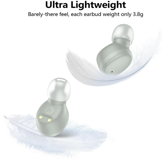 Alt view image 6 of 7 - kurdene Wireless Earbuds Bluetooth 5.3 Light Weight in Ear Headphones | Premium Sound Bass Ear buds with Charging Case,Touch Control,Built in Mics Headset,Clear Calls for Sports Workout-Light Blue