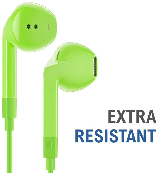 Alt view image 6 of 7 - LUDOS FEROX Wired Earbuds in-Ear Headphones, 5 Year Warranty, Earphones with Microphone, Noise Isolation Corded for 3.5mm Jack Ear Buds for iPhone, Samsung, Laptop, Kids, School Students - Green