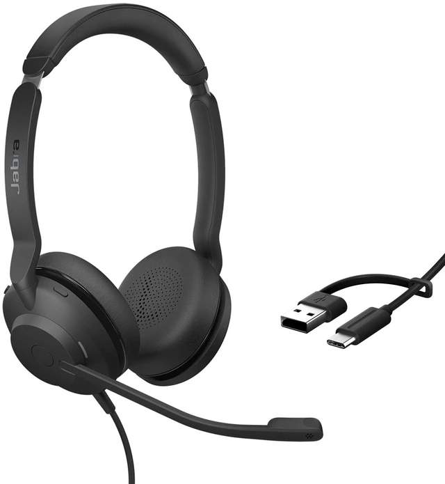 Main image of Jabra Evolve2 30 SE (2025 Version) Wired Dual-Ear USB Headset, Black | Dual-Ear Headset with Microphone, USB-A and USB-C Cable, Ideal Computer Headset, Works with Online Meeting Platforms