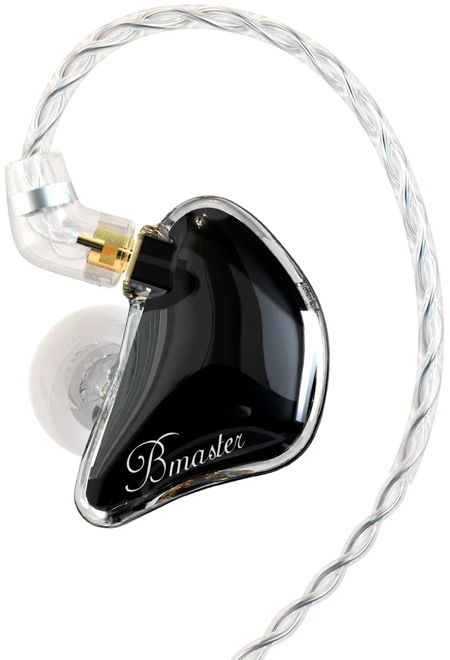 Main image of BASN Bmaster Triple Drivers in Ear Monitor Headphone (Black) | sound isolation iem with two detachable mmcx cables,carrying kit fit, ideal for audio engineer musician
