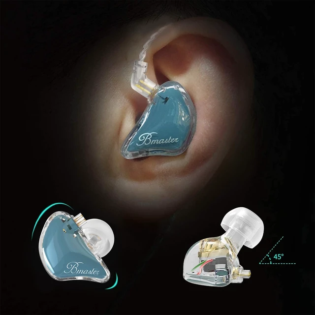 Alt view image 2 of 7 - BASN Bmaster 2Pin Triple Drivers in Ear Monitor Headphones (Blue) | professional audio iems, two cables, memory foams, protective case, for musicians singers drummers stage use