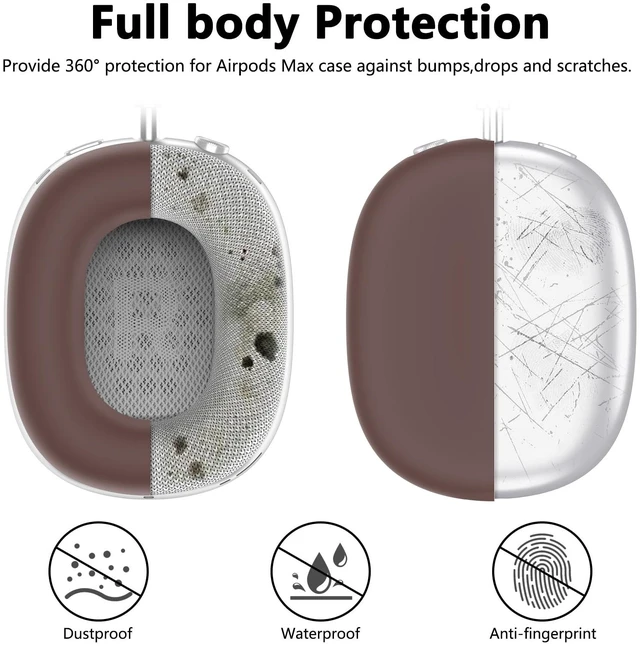 Alt view image 3 of 7 - Silicone Case Cover for AirPods Max 2 / AirPods Max Headphones (Burgundy) | Ear Pad Case Cover/Ear Cups Cover/Headband Cover for AirPods Max 2/1 (2026/2024/2020), Accessories for Apple AirPods Max