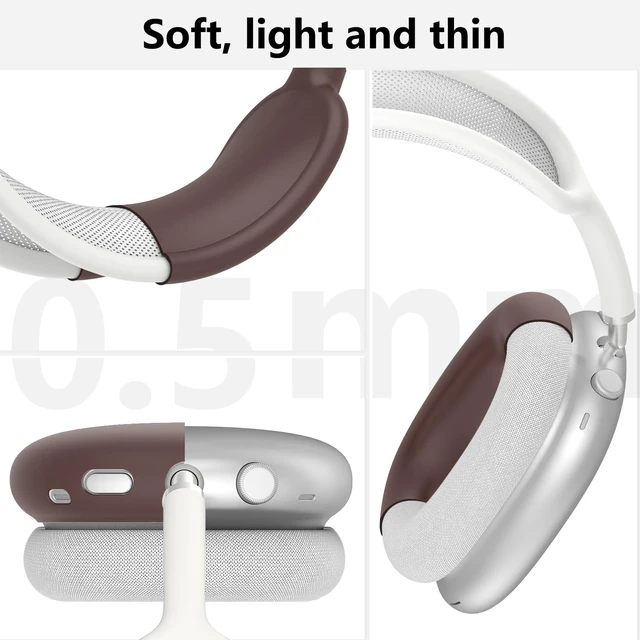 Alt view image 5 of 7 - Silicone Case Cover for AirPods Max 2 / AirPods Max Headphones (Burgundy) | Ear Pad Case Cover/Ear Cups Cover/Headband Cover for AirPods Max 2/1 (2026/2024/2020), Accessories for Apple AirPods Max