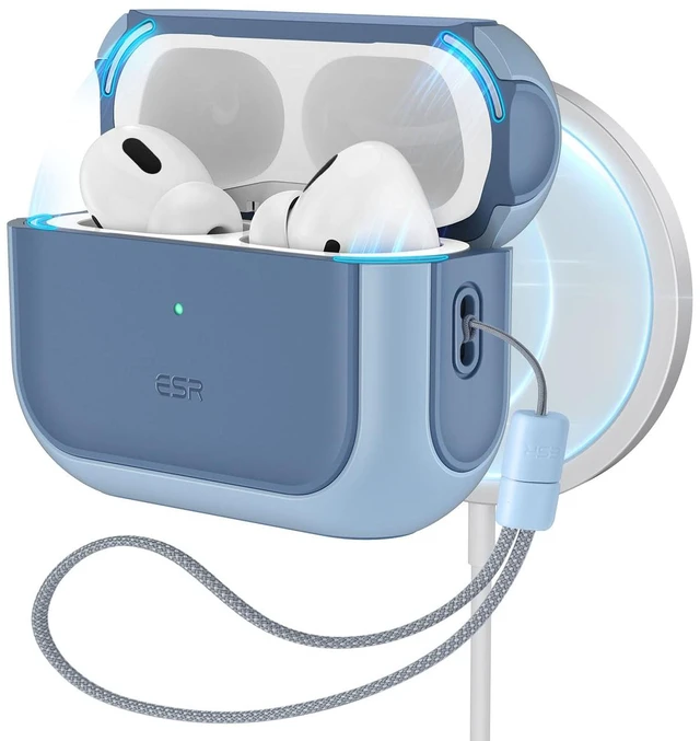 Main image of ESR for AirPods Pro 2 Case, Compatible with MagSafe, Navy Blue | Compatible with Airpods Pro Case 2nd / 1st Generation (2023/2022/2019), Full Drop Protection Cover with Lanyard