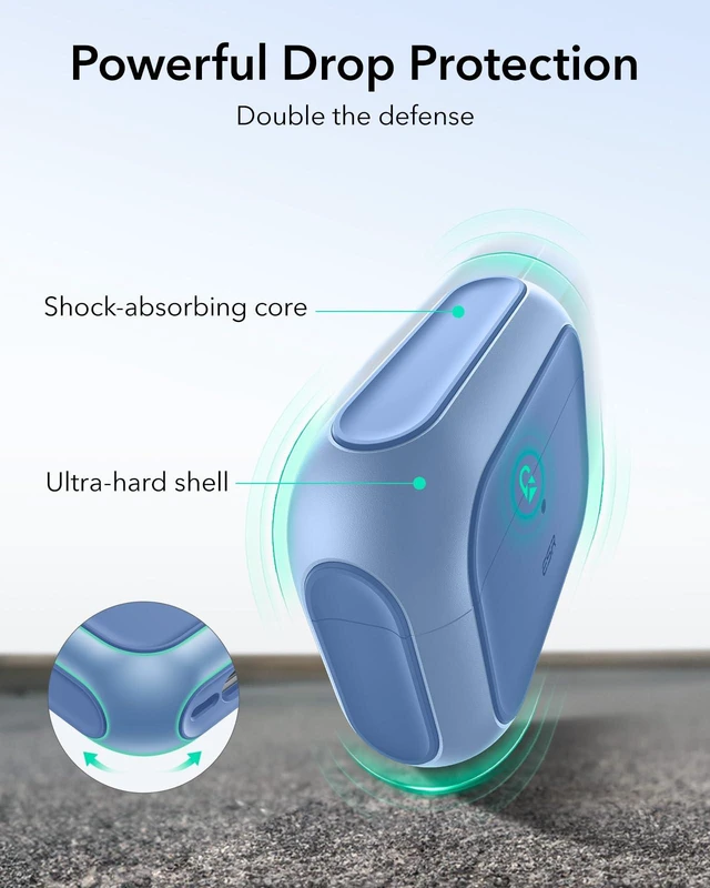 Alt view image 6 of 7 - ESR for AirPods Pro 2 Case, Compatible with MagSafe, Navy Blue | Compatible with Airpods Pro Case 2nd / 1st Generation (2023/2022/2019), Full Drop Protection Cover with Lanyard