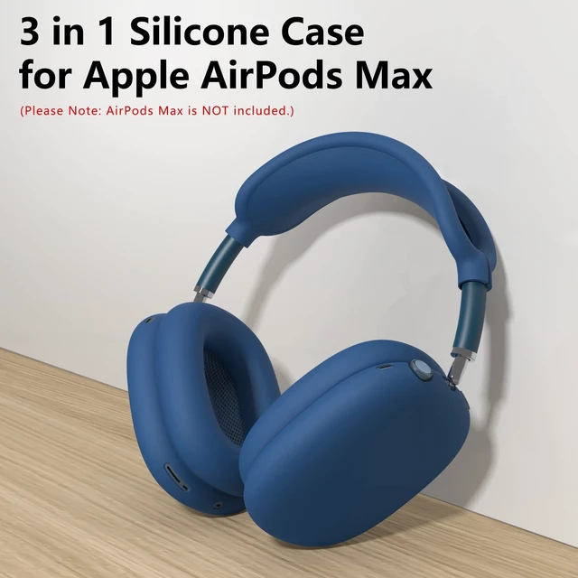 Alt view image 2 of 6 - Silicone Case Cover for AirPods Max 2 / AirPods Max Headphones (Blue) | Ear Pad Case Cover/Ear Cups Cover/Headband Cover for AirPods Max 2/1 (2026/2024/2020), Accessories for Apple AirPods Max