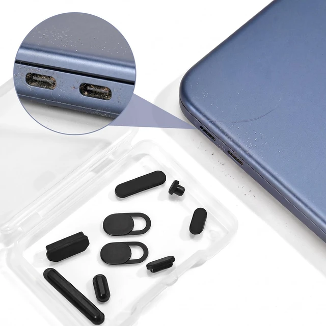 Alt view image 6 of 7 - CaseBuy Apple MacBook Neo Accessories, 7Pack Dust Plug Covers for Neo 13" | for 2026 New MacBook Neo 13 inch with Apple A18 Pro Chip A3404, Silicone Dust Plug for USB-C, Headphone & 2PCS Webcam Cover
