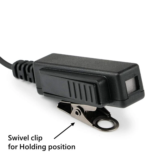 Alt view image 4 of 7 - KCTIN Earpieces for Motorola Walkie Talkies with Mic 2 Pin Acoustic Tube Headset and PPT for CP200 GP2000 XU1100 PRO1150 MU12 (2 Pack)