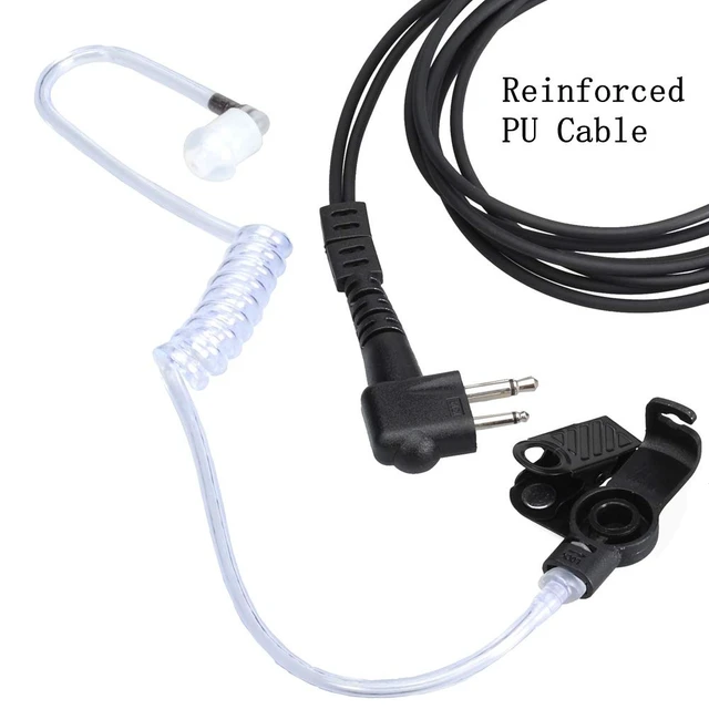 Alt view image 5 of 7 - KCTIN Earpieces for Motorola Walkie Talkies with Mic 2 Pin Acoustic Tube Headset and PPT for CP200 GP2000 XU1100 PRO1150 MU12 (2 Pack)