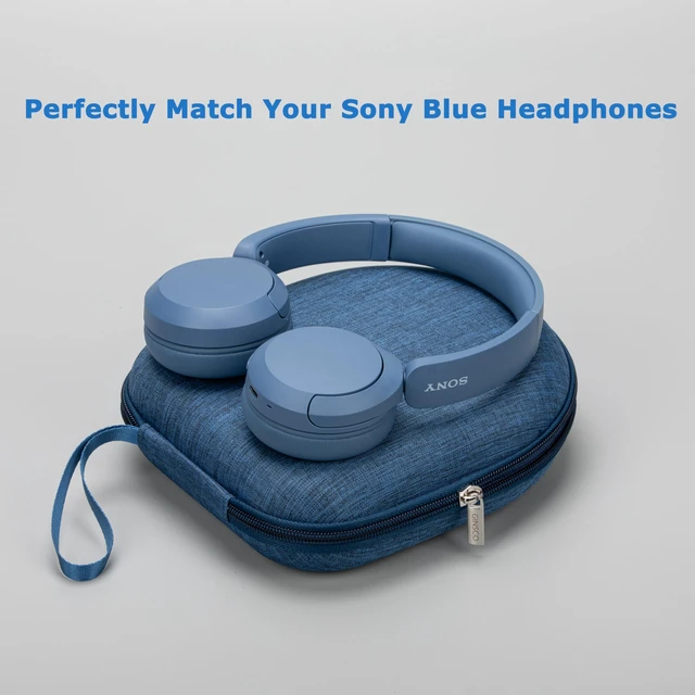 Alt view image 7 of 7 - Ginsco Universal Headphone Case Compatible with JBL Tune 510BT 720BT, Sony WH-CH 720N/WH-CH520, with Bose/JBL/Soundcore Life Q20i Q30/BERIBES/TOZO/KVIDIO etc Over-Ear Headphones (Blue)