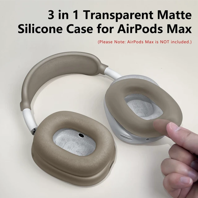 Alt view image 2 of 6 - Silicone Case Cover for AirPods Max 2 / AirPods Max Headphones(Foggy Black) | Ear Pad Case Cover/Ear Cups Cover/Headband Cover for AirPods Max 2/1 (2026/2024/2020), Accessories for Apple AirPods Max