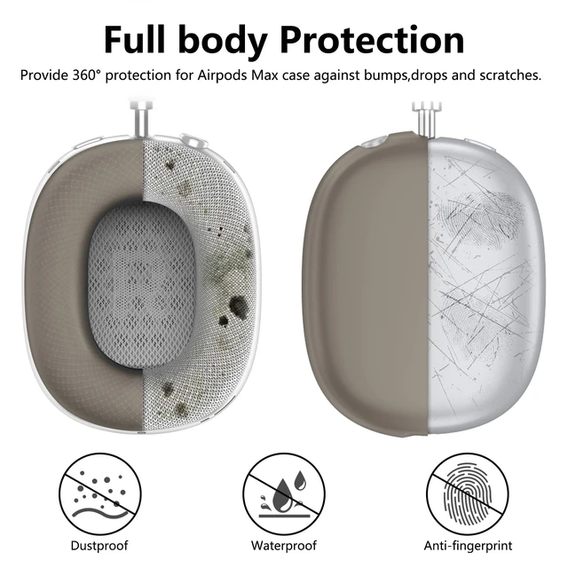 Alt view image 3 of 6 - Silicone Case Cover for AirPods Max 2 / AirPods Max Headphones(Foggy Black) | Ear Pad Case Cover/Ear Cups Cover/Headband Cover for AirPods Max 2/1 (2026/2024/2020), Accessories for Apple AirPods Max