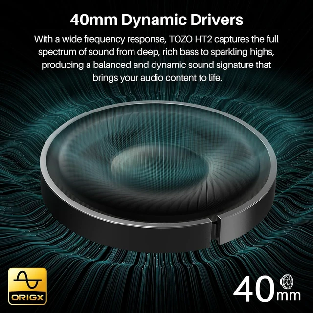 Alt view image 4 of 7 - Hybrid Active Noise Cancelling Headphones, Hi Res Audio Wireless Over Ear Bluetooth Headset, 60H Playtime, Custom EQ via App Deep Bass Comfort Fit Ear Cups, for Home Office Travel