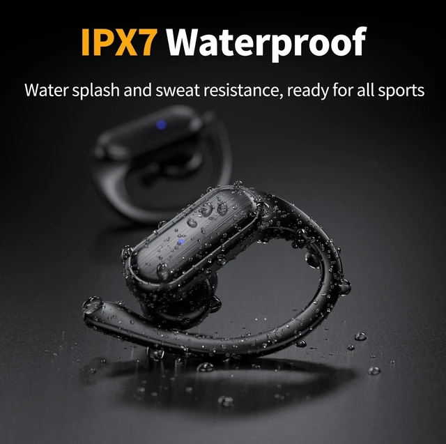 Alt view image 5 of 7 - AIEDILSU Wireless Earbuds, Sports Bluetooth Headphones,90Hrs Playtime Ear Buds with LED Power Display, Noise Canceling Headset, IPX7 Waterproof Earphones-Black