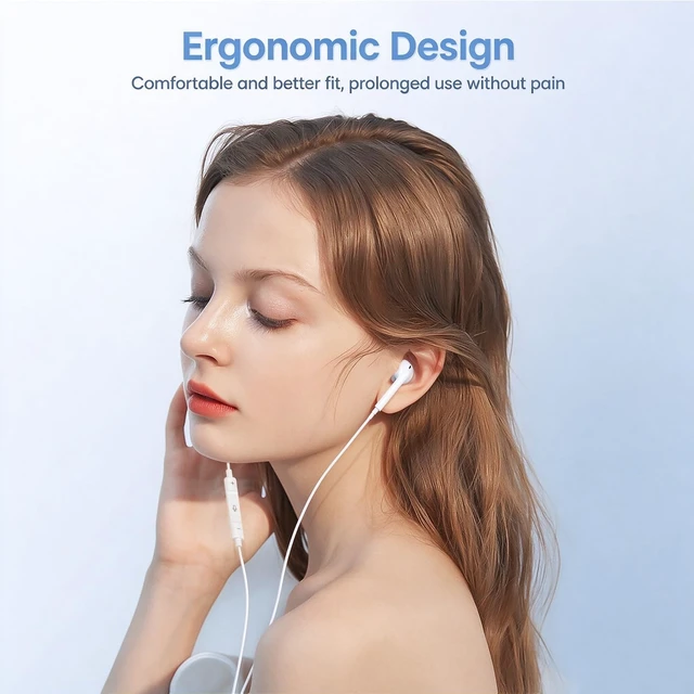 Alt view image 7 of 7 - 2 Pack-USB C Headphones for iPhone 18/17/16/15 Pro Max Plus Type C Earbuds | with Microphone & Remote Noise Cancelling Earphones for iPhone 18/17/16/15 Pro Max Plus,iPad,Galaxy S26/S25/Ultra Note