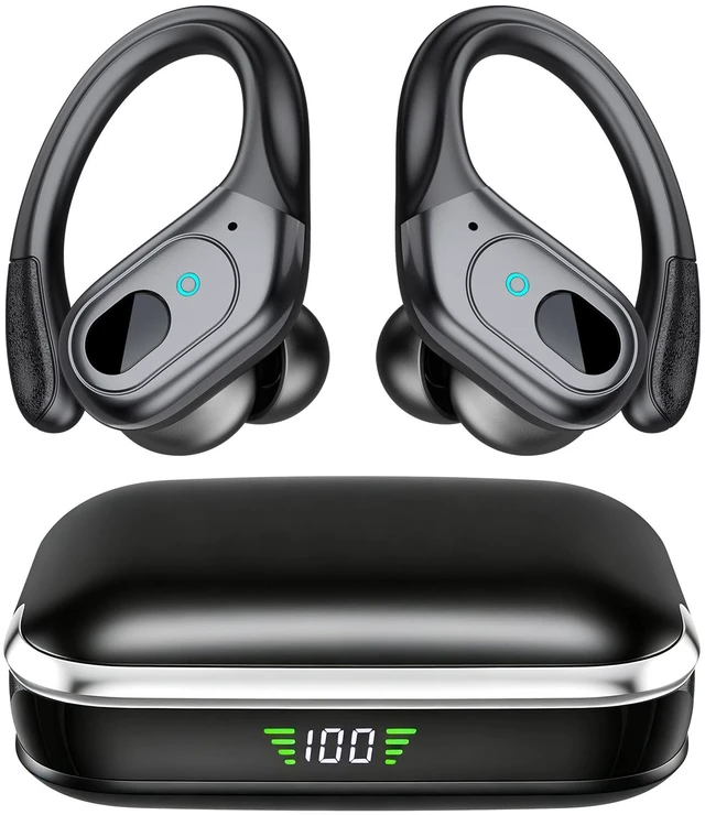 Main image of HILDCROA Wireless Earbuds, Sports Bluetooth Headphones, Running Headphones | 75Hrs Playtime Ear Buds with LED Power Display, Noise Canceling Headset, IPX7 Waterproof Earphones for Gym/Running/Workout