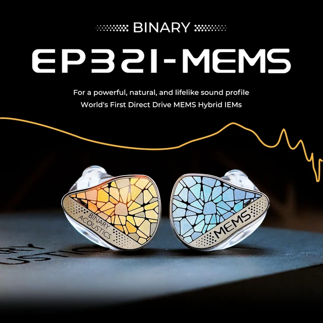 Alt view image 4 of 7 - HiFiGo Binary EP321 MEMS in-Ear Monitor, Direct-Drive MEMS Earphones, 3BA +2DD+1MEMS Hybrid IEM with Iridescent CNC Stainless Steel Faceplates for Musician Audiophile (3.5mm)