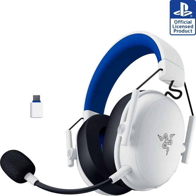 Main image of Razer BlackShark V3 X HyperSpeed Wireless PS5 Gaming Headset, White | 50mm Drivers, Cardioid Mic, 2.4 GHz, Bluetooth, Works with PC, Mac, Nintendo Switch, Smartphone, 70 Hr Battery