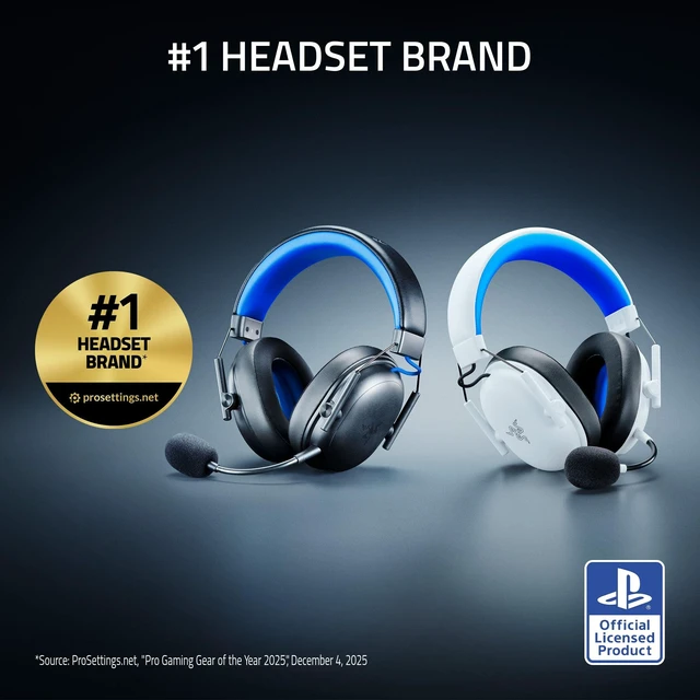 Alt view image 2 of 7 - Razer BlackShark V3 X HyperSpeed Wireless PS5 Gaming Headset, White | 50mm Drivers, Cardioid Mic, 2.4 GHz, Bluetooth, Works with PC, Mac, Nintendo Switch, Smartphone, 70 Hr Battery