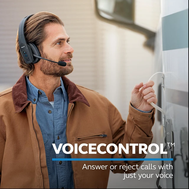 Alt view image 4 of 7 - BlueParrott B450-XT Bluetooth Headset | 96% noise canceling headset for truck drivers; padded comfort, 24 hr talk time