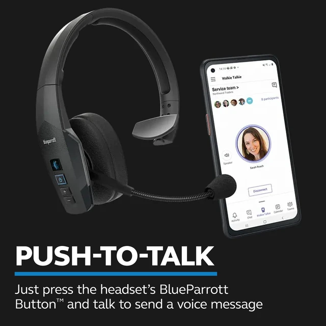 Alt view image 5 of 7 - BlueParrott B450-XT Bluetooth Headset | 96% noise canceling headset for truck drivers; padded comfort, 24 hr talk time