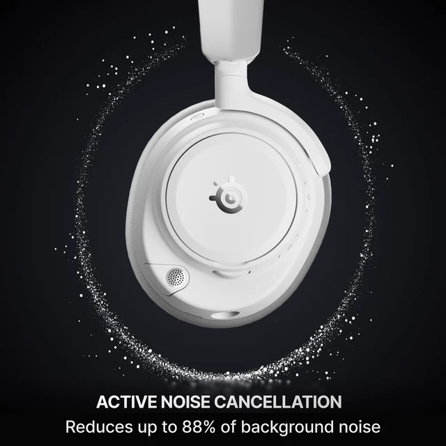 Alt view image 5 of 7 - SteelSeries Arctis Nova Pro Omni Wireless Gaming Headset - White | 96kHz/24bit, ANC, ClearCast Pro Mic, AI Noise Rejection, Mix 2.4GHz+BT, OmniPlay PC+PlayStation+Xbox