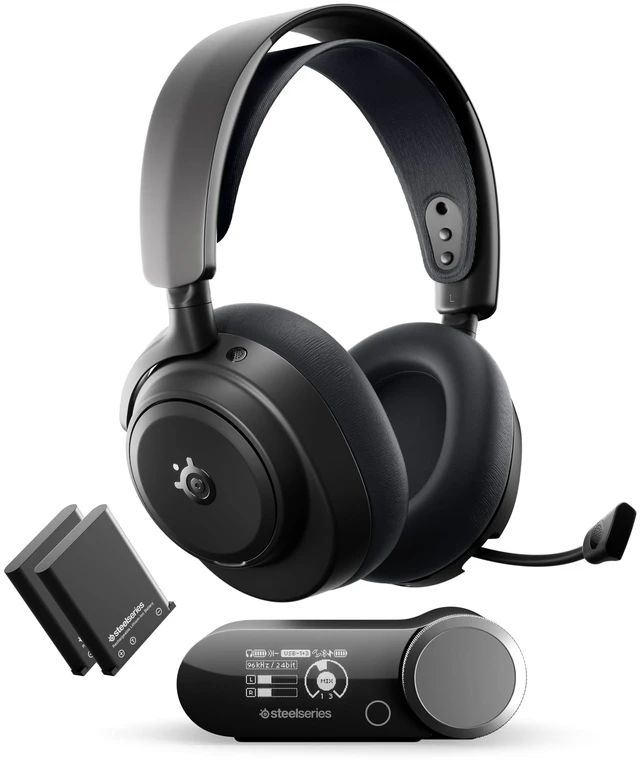 Main image of SteelSeries Arctis Nova Pro Omni Hi-Res Wireless Gaming Headset - Graphite | 96kHz/24bit, ANC, ClearCast Pro Mic, AI Noise Rejection, Mobile App, Mix 2.4GHz + BT, OmniPlay PC+PlayStation+Xbox