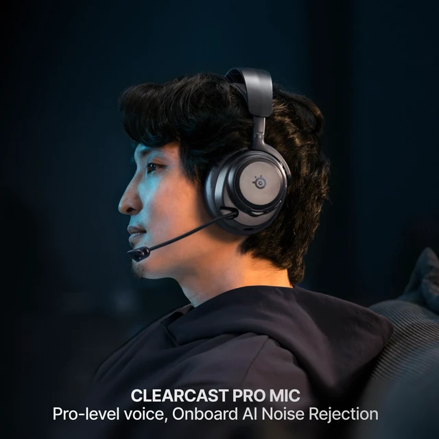 Alt view image 4 of 7 - SteelSeries Arctis Nova Pro Omni Hi-Res Wireless Gaming Headset - Graphite | 96kHz/24bit, ANC, ClearCast Pro Mic, AI Noise Rejection, Mobile App, Mix 2.4GHz + BT, OmniPlay PC+PlayStation+Xbox