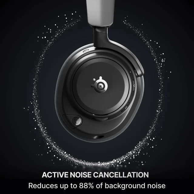 Alt view image 5 of 7 - SteelSeries Arctis Nova Pro Omni Hi-Res Wireless Gaming Headset - Graphite | 96kHz/24bit, ANC, ClearCast Pro Mic, AI Noise Rejection, Mobile App, Mix 2.4GHz + BT, OmniPlay PC+PlayStation+Xbox